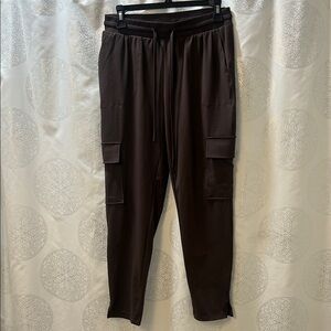 Rachel Zoe Dark Brown Cargo Ankle Cropped Jogger Pants Small